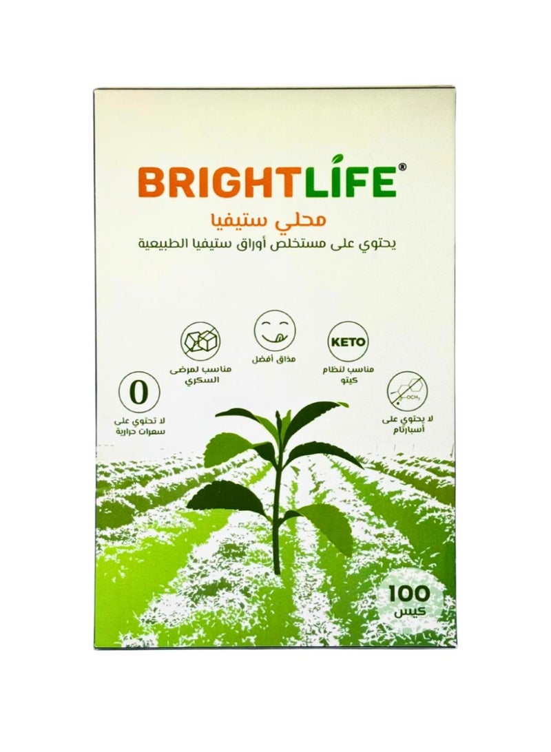 BRIGHTLIFE STEVIA SWEETENER 100 Sachets - Image 2